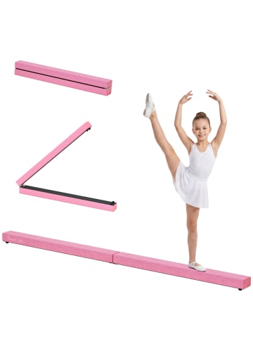 HOMCOM Schwebebalken,210L x 10B x 6,5H cm,Rosa