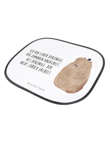 Mr. & Mrs. Panda Sonnenschutz Auto Murmeltier mit Spruch in Weiß