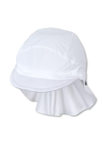 Sterntaler Schirmmütze mit Nackenschutz Basic in weiß