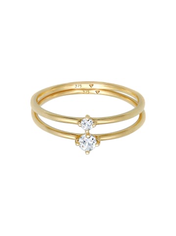 Elli Ring 375 Gelbgold Ring Set in Gold