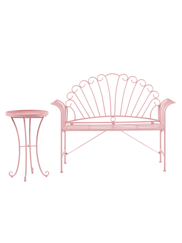 Beliani 2-tlg Bistro Set CAVINIA in Rosa