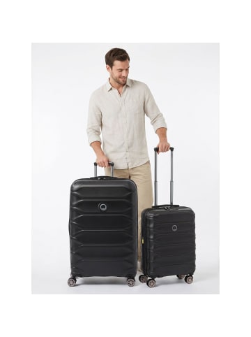 Delsey Meteor 4-Rollen Kofferset S+L mit Dehnfalte deep black