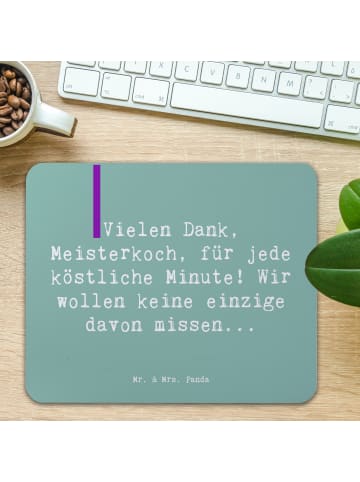 Mr. & Mrs. Panda Mauspad Spruch Danke Koch mit Spruch in Meeresbrise