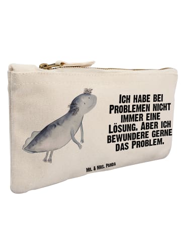 Mr. & Mrs. Panda Federmäppchen Axolotl Schwimmen mit Spruch in Weiß