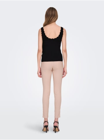 JDY Tanktop 'Nanna Scallop' in Schwarz