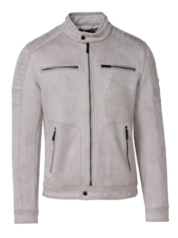 KOROSHI Kunstlederjacke in grau