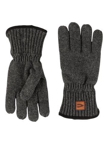 Camel Active Melierte Strickhandschuhe mit warmen Futter in Dunkelgrau
