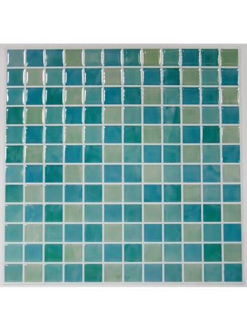 Room Mates Wandtattoo STICKTILES - Mosaik blau in Mehrfarbig