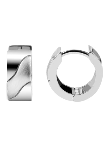 Adeliás Damen Ohrringe – Creole aus 925 Silber in silber