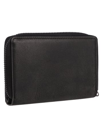 Greenburry Destressed Geldbörse RFID Schutz Leder 13.5 cm in silver grey