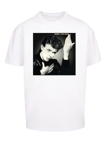 F4NT4STIC Heavy Oversize T-Shirt David Bowie Rock Music Band Heroes Album Cover in weiß
