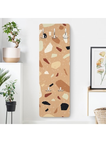 WALLART Garderobe - Terrazzo Muster Florenz in Braun