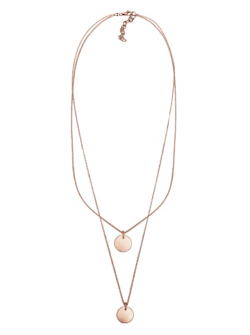 Elli Halskette 925 Sterling Silber Geo, Kreis in Rosegold