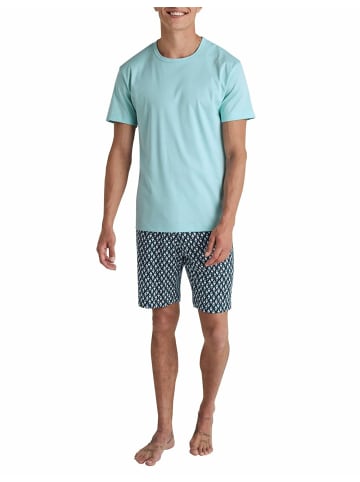 Calida Pyjama kurz für Herren in blau