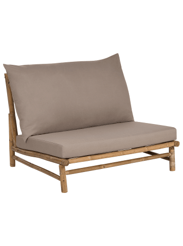 Beliani Gartenstuhl TODI in Braun/Beige - (W) 102 x (H) 74 x (L) 85 cm