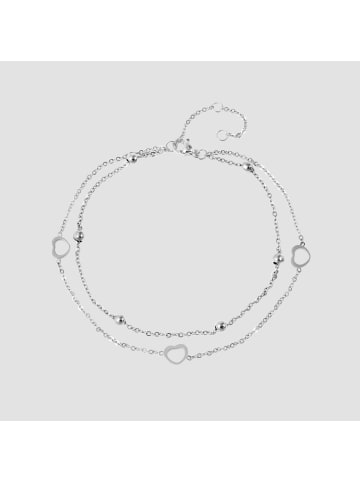 Adeliás Damen Armband aus Edelstahl 25 cm in silber