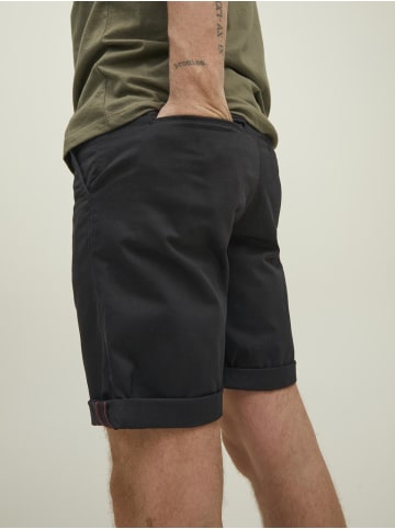 Jack & Jones Herren Shorts Mid Waist Chino Midi Bermuda Pants in Schwarz