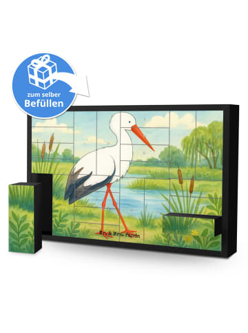 Mr. & Mrs. Panda Befüllbarer Adventskalender Storch Design ohne ... in Weiß