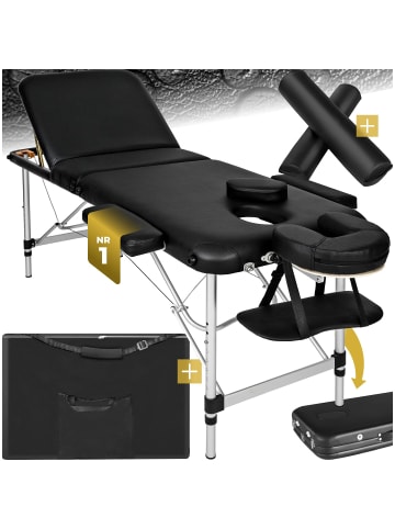 tectake 3-Zonen-Massagetisch-Set, Maße: 210 x 95 x 89 cm, Polsterung 5 cm