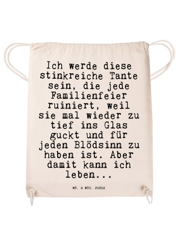 Mr. & Mrs. Panda Beutel Ich werde diese stinkreiche... mit Spruch in Creme