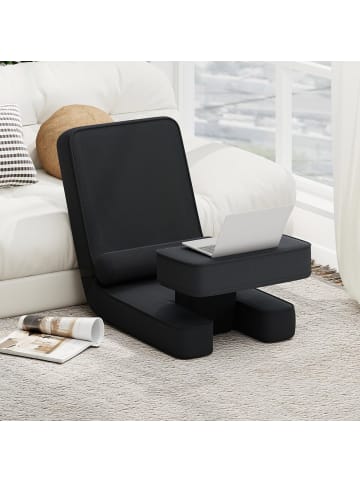 COSTWAY Bodenstuhl klappbar in Schwarz