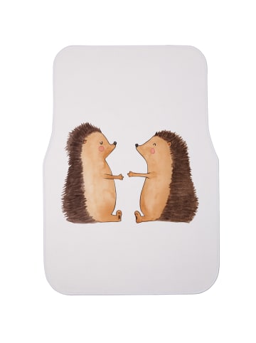 Mr. & Mrs. Panda Fußmatte Auto Igel Liebe ohne Spruch in Weiß