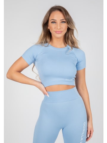 Gorilla Wear Nahtloses Crop-Top - Selah - Blue clair