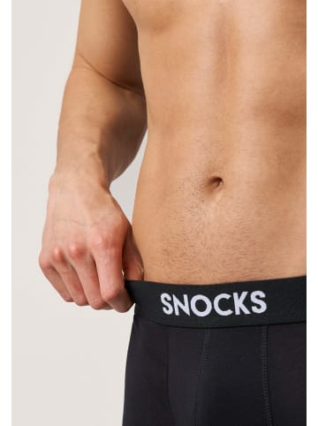 SNOCKS Boxershorts aus Bio-Baumwolle Schwarz 6 Stück