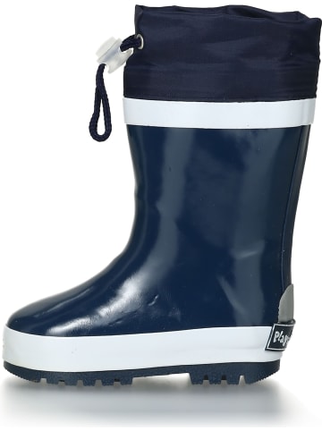Playshoes Kinder Gummistiefel "Gummistiefel Basic gefüttert" in Blau
