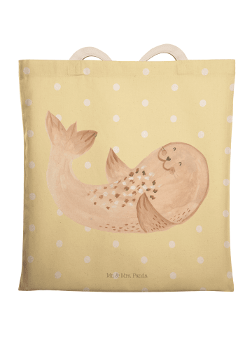 Mr. & Mrs. Panda shopping bag Robbe Liegen ohne Spruch in Gelb Pastell