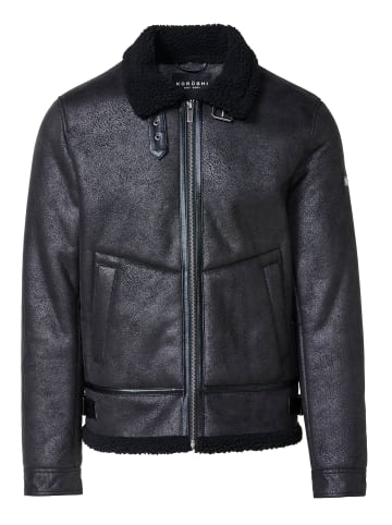 KOROSHI Kunstlederjacke in SCHWARZ