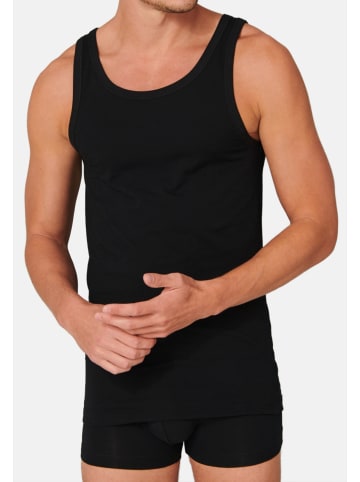 Schiesser Unterhemd / Tanktop 95/5 Organic Cotton in Schwarz