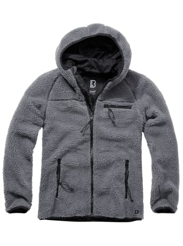 Brandit Fleecejacke/Fleecepullover "Teddyfleece Worker Jacket" in Grau