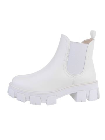 Ital-Design Stiefelette in Weiß und Creme