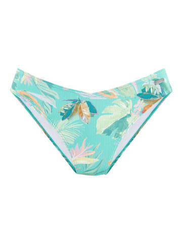 Venice Beach Bikini-Hose in türkis bedruckt