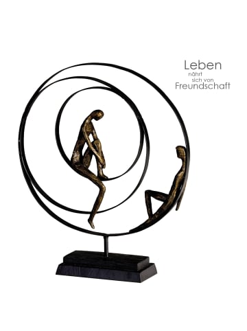 GILDE Skulptur "Patience" in Bronze/ Schwarz - H. 41 cm - B. 34 cm