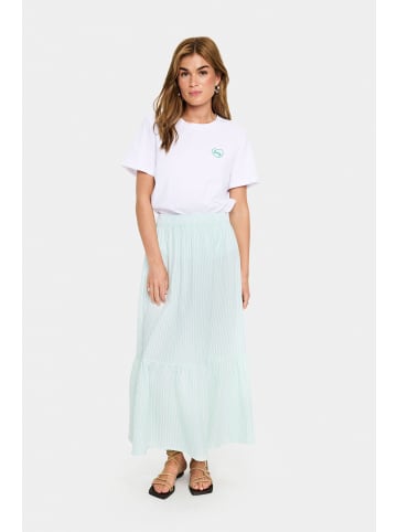 SAINT TROPEZ Rock ElmikoSZ Gerade Passform in Pistachio Green White Stripe