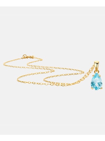 Diamant L'éternel Halskette aus 375 Gelbgold mit Topas