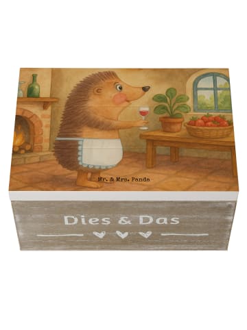 Mr. & Mrs. Panda Erinnerungsbox Igel Wein Design ohne Spruch in Weiß