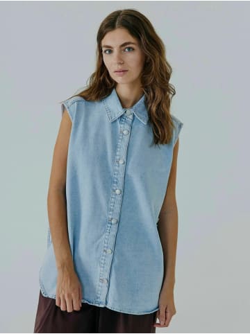 Norr Top Lai in Light blue wash