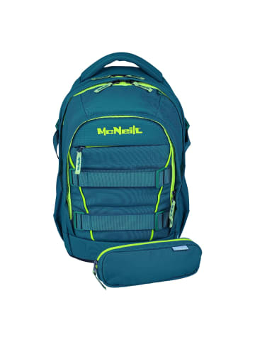 McNeill Luca 2.0 Schulranzen-Set 2-teilig petrol - light green
