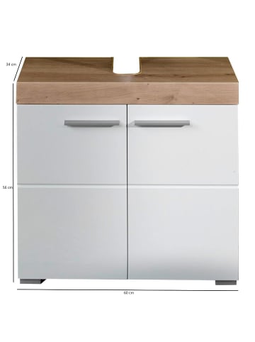 ebuy24 Waschbeckenunterschrank AmandaMandoBea Weiß 60 x 34 cm