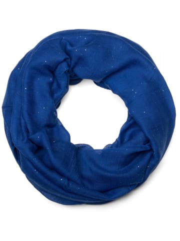 styleBREAKER Loop Schal mit Glitzer in Royalblau