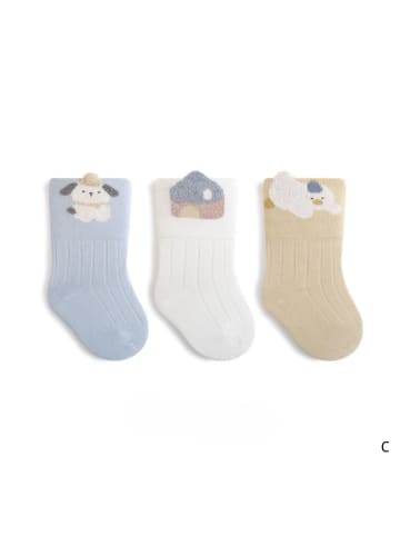 MUNADUNA 3er-Set 'Sterifen' Baby Socken C