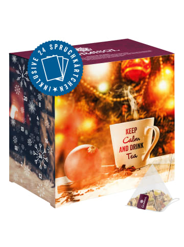 CORASOL Tee & Sprüche Adventskalender mit 24 Premium Tees & Spruchkärtchen