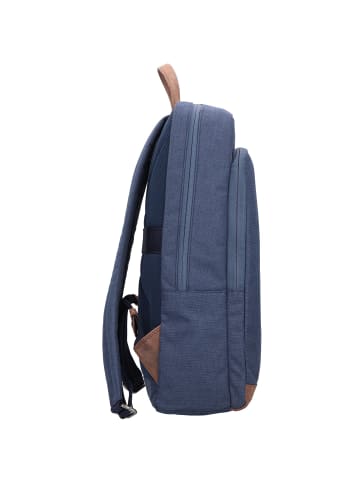 Greenburry Recycled PET Byron Rucksack 45 cm Laptopfach in coral blue