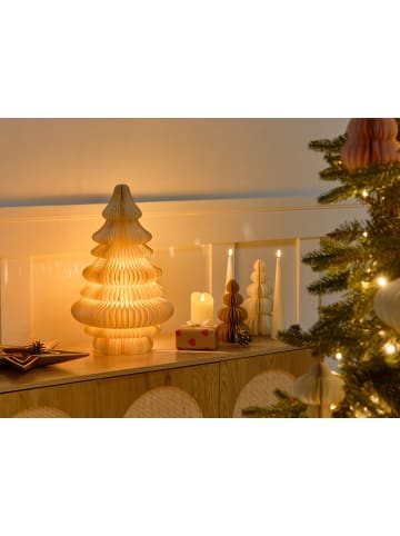 Beliani Dekoleuchte DREVJA in Beige - (W) 31 x (H) 51 x (L) 31 cm