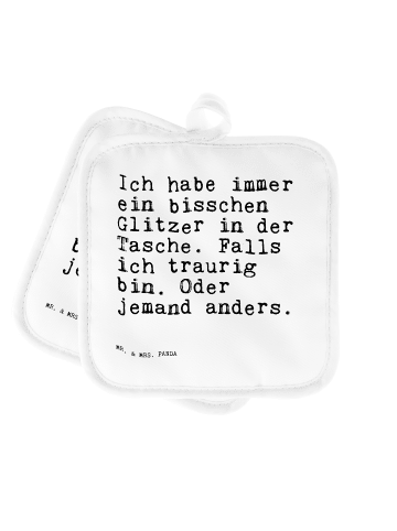Mr. & Mrs. Panda Topflappen Ich habe immer ein... mit Spruch in Weiß