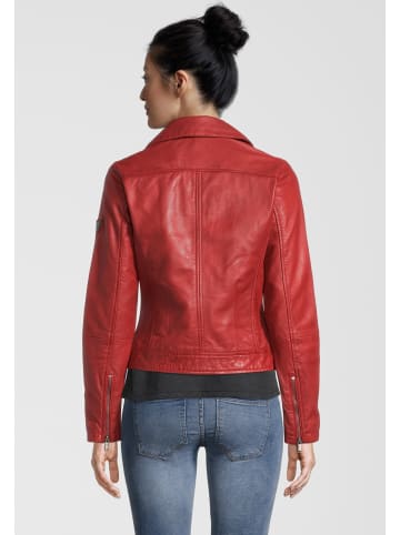 H.I.S Lederjacke mit Reverskragen in RED