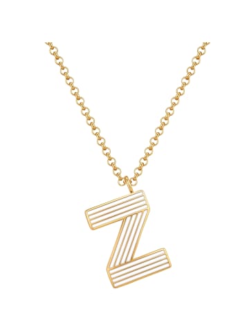 Glanzstücke München Kette Buchstabe Z aus Edelstahl in gelbgold